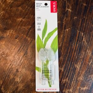 RADIUS Brush Head Replacement Soft 2-Pack for Big Brush and Source Clear White